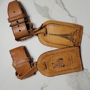 Set of 2 Louis Vuitton Vintage Luggage Tag Stamp Large